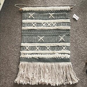 Habitat Green and Cream Wall Hanging